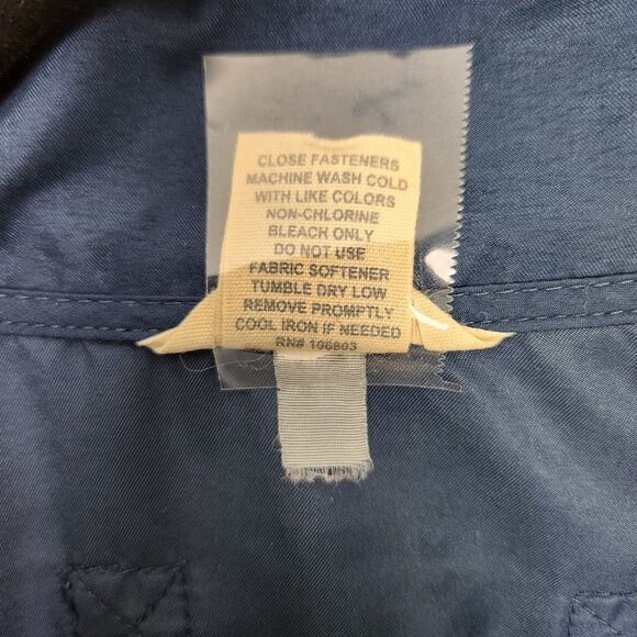 Duluth Trading Co Mens Blue Quarter Zip Lightweight Pullover Jacket XL 3 Pockets - Picture 4 of 7